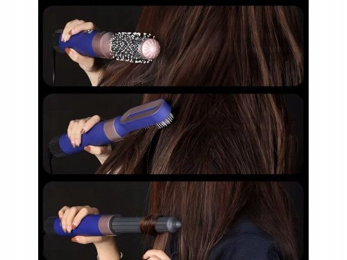 Verk 24600 Multifunkční vysoušeč vlasů s nástavci 5 v 1, šedorůžový