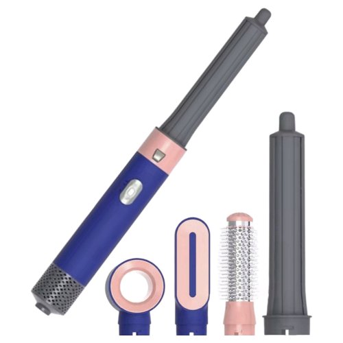 Verk 24600 Multifunkční vysoušeč vlasů s nástavci 5 v 1, šedorůžový