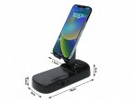 Verk 04132 Držiak na telefón s funkciou reproduktora Bluetooth a powerbanky, čierny