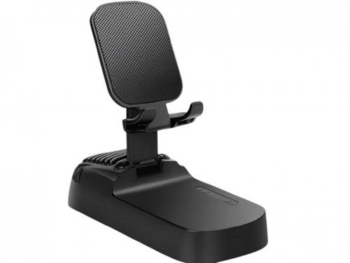 Verk 04132 Držiak na telefón s funkciou reproduktora Bluetooth a powerbanky, čierny