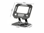 Verk 04134 Skládací kovový držák na tablet – univerzální, otočný, 4–16"