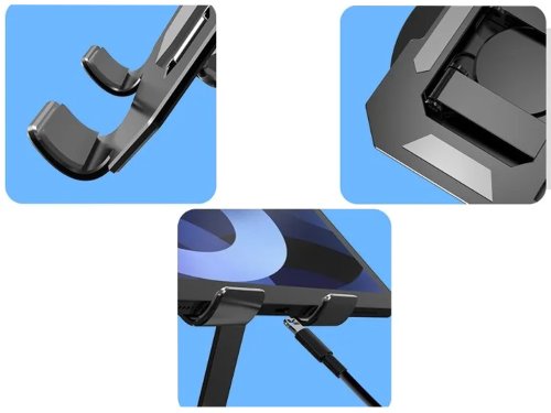 Verk 04134 Skládací kovový držák na tablet – univerzální, otočný, 4–16"