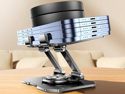 Verk 04134 Skládací kovový držák na tablet – univerzální, otočný, 4–16"