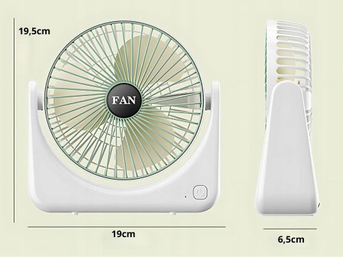 Verk 16037 Bezdrôtový ventilátor USB, 3 rýchlosti, 19 cm, ružový