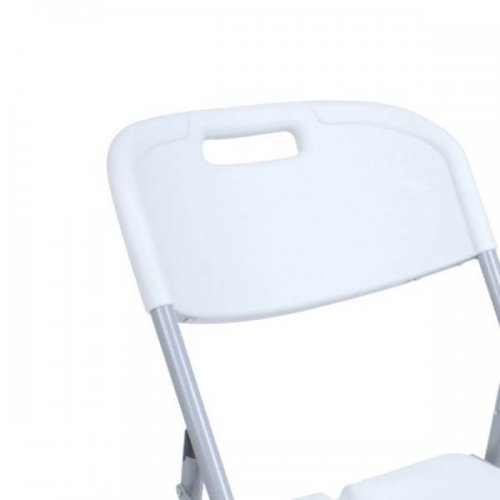 GT O9B Skladacia plastová stolička biela