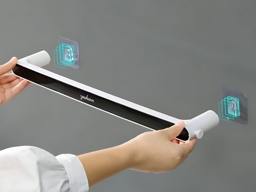 Verk 27476 Samolepiaci držiak na uteráky 48 cm, čiernobiely