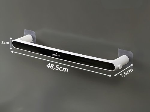 Verk 27476 Samolepicí držák na ručníky 48 cm, bíločerný