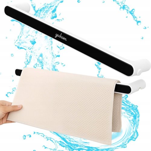 Verk 27476 Samolepiaci držiak na uteráky 48 cm, čiernobiely