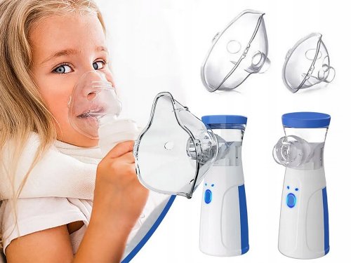 Verk 27516 Inhalátor ultrazvukový nebulizer, 8 ml, AA, bílomodrá