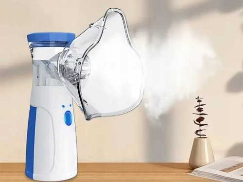 Verk 27516 Inhalátor ultrazvukový nebulizer, 8 ml, AA, bílomodrá