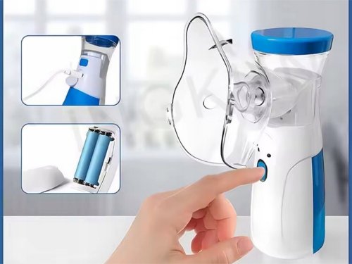 Verk 27516 Inhalátor ultrazvukový nebulizer, 8 ml, AA, bílomodrá