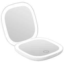 Verk 27511 Skládací LED zrcátko s osvětlením, lupou a dobíjecí baterií 5 v 1, bílé