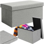 Ruhhy 26131 Taburet s úložným prostorem 76 x 38 x 38 cm, šedá