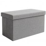 Ruhhy 26131 Taburet s úložným prostorem 76 x 38 x 38 cm, šedá