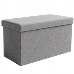 Ruhhy 26131 Taburet s úložným prostorem 76 x 38 x 38 cm, šedá