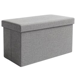 Ruhhy 26131 Stolička s úložným priestorom 76 x 38 x 38 cm, sivá