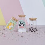 CMP KA0556 Pohár so slamkou, 450 ml, panda