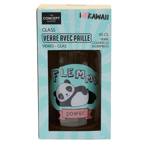 CMP KA0556 Pohár so slamkou, 450 ml, panda