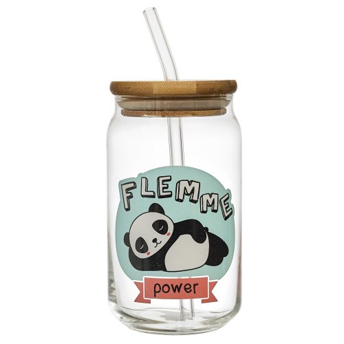 CMP KA0556 Pohár so slamkou, 450 ml, panda