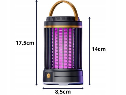 Verk 12360 Bezdrátová závěsná UV lampa proti komárům a dalšímu hmyzu, modrá