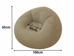 Verk 27535 Nafukovací relaxační sametové křeslo, oranžové