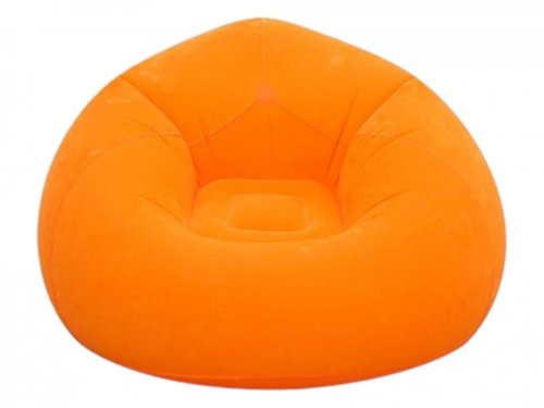 Verk 27535 Nafukovací relaxační sametové křeslo, oranžové