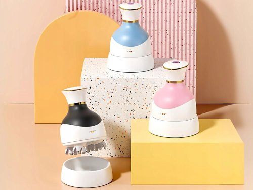 Verk 24602 Elektrický 3D masážní přístroj na hlavu, USB, 4 hlavice, černý