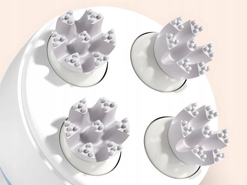 Verk 24602 Elektrický 3D masážní přístroj na hlavu, USB, 4 hlavice, černý