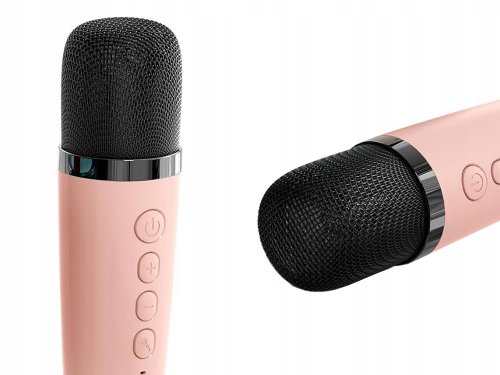 Verk 27503 Karaoke Bluetooth reproduktor, 2x bezdrátový mikrofon, růžový