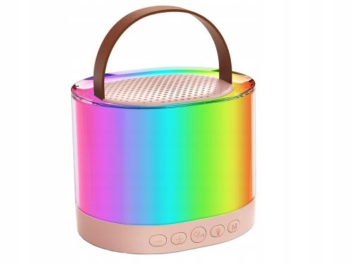 Verk 27503 Karaoke Bluetooth reproduktor, 2x bezdrátový mikrofon, růžový