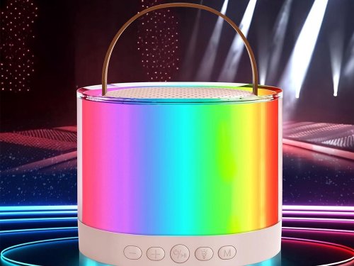 Verk 27503 Karaoke Bluetooth reproduktor, 2x bezdrátový mikrofon, růžový