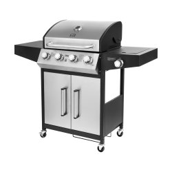 Teesa TSA0251 Plynový gril BBQ 5007 MASTER, 5 hořáků, 12 kW, černo-stříbrná