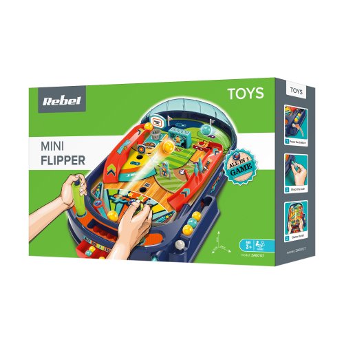 Rebel ZAB0127 Rodinná stolní arkádová hra Mini Flipper