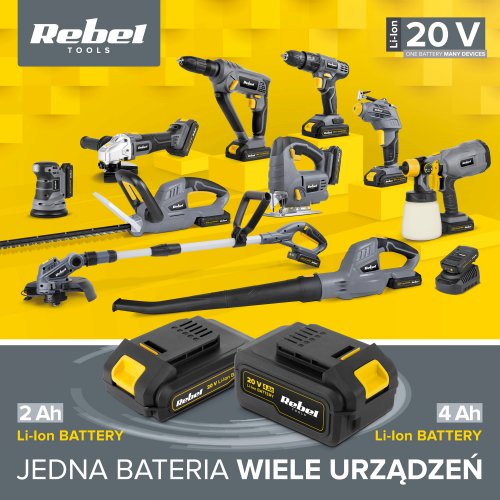 Nabíjačka batérií Rebel RB-2001-CH 20V 2Ah/4Ah