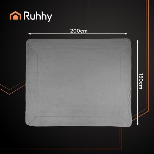 Ruhhy 26292 Oboustranná deka s beránkem 150 x 200 cm, tmavě šedá