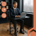 Ruhhy 26117 Skládací dřevěný stůl 80 x 75 x 40 cm, černý