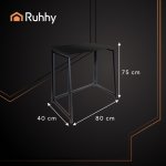 Ruhhy 26117 Skládací dřevěný stůl 80 x 75 x 40 cm, černý