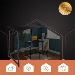 Ruhhy 26117 Skládací dřevěný stůl 80 x 75 x 40 cm, černý