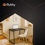 Ruhhy 26117 Skládací dřevěný stůl 80 x 75 x 40 cm, černý