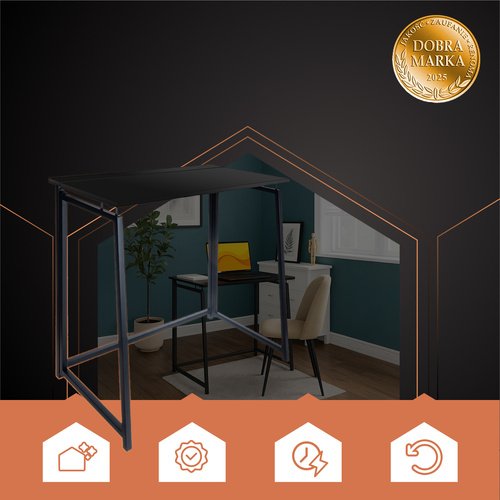 Ruhhy 26117 Skládací dřevěný stůl 80 x 75 x 40 cm, černý