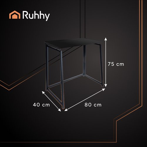 Ruhhy 26117 Skládací dřevěný stůl 80 x 75 x 40 cm, černý