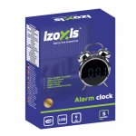 Izoxis 26337 Digitálne LED hodiny v štýle retro budíka, strieborné