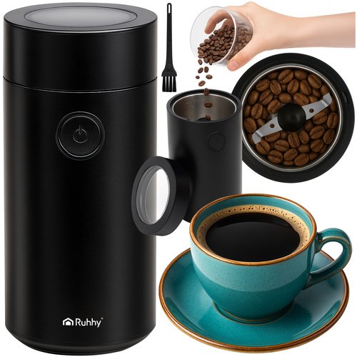 Ruhhy 26219 Mlýnek na kávu 150 W, 50g, černý