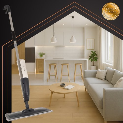 Ruhhy 26152 Mop s rozprašovačom 600 ml, sivý