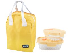 Verk 07394 Termotaška s dózami na jídlo, 1x 950 ml, 1x 650 ml, žlutá