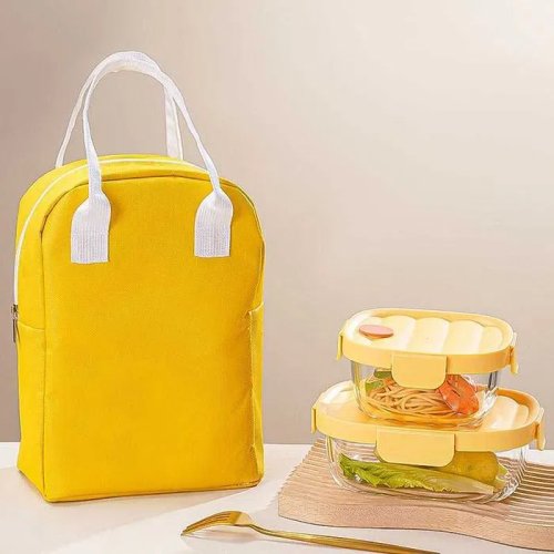 Verk 07394 Termotaška s dózami na jídlo, 1x 950 ml, 1x 650 ml, žlutá