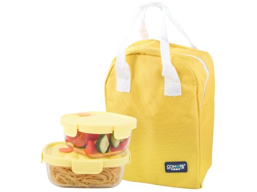 Verk 07394 Termotaška s dózami na jídlo, 1x 950 ml, 1x 650 ml, žlutá