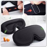 Verk 27568 Ergonomická 3D maska na spanie, čierna