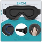 Verk 27568 Ergonomická 3D maska na spanie, čierna