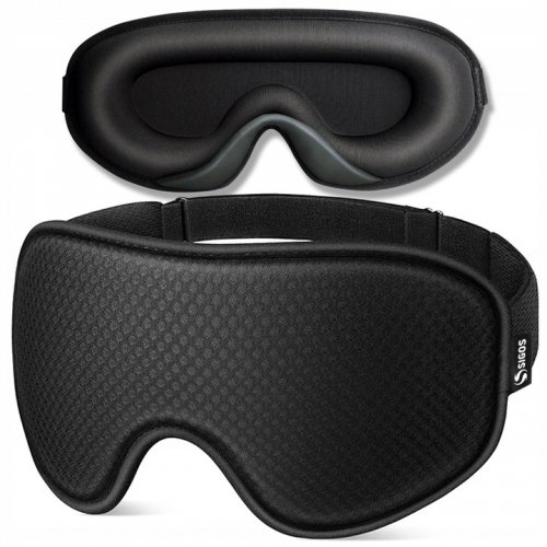 Verk 27568 Ergonomická 3D maska na spanie, čierna